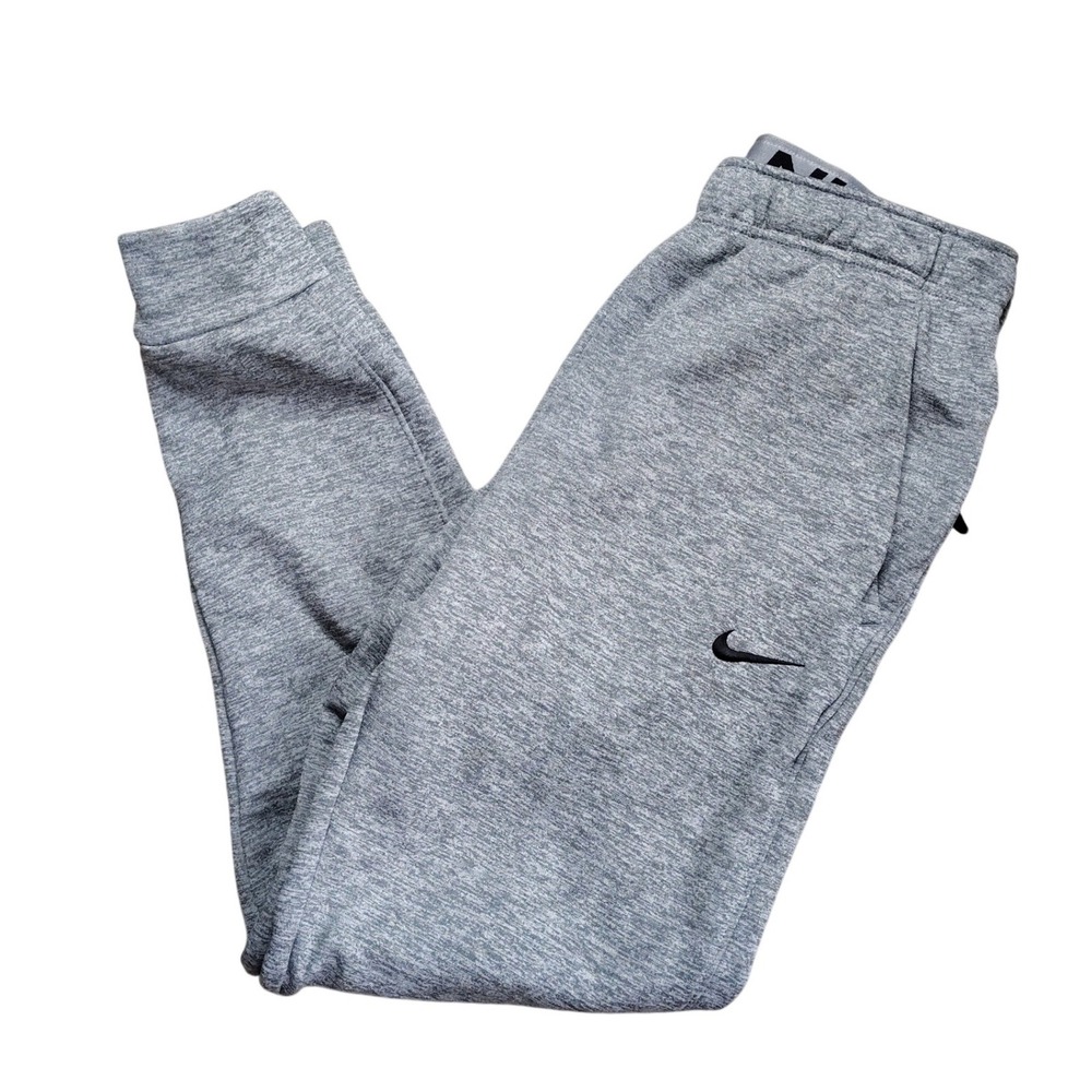 Nike THERMA-FIT Joggers Men s Small Gray 29" Fleece Tapered Sweatpants DQ5405